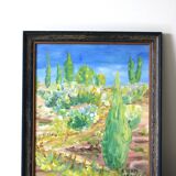 Vintage landscape painting