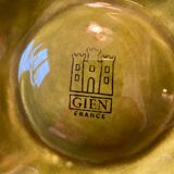 Pop-up Christmas 2022 - set of 4 oyster plates in green slip from Gien 1970