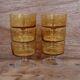 Lot 6 coupes champagne ambrés  Luminarc 70's