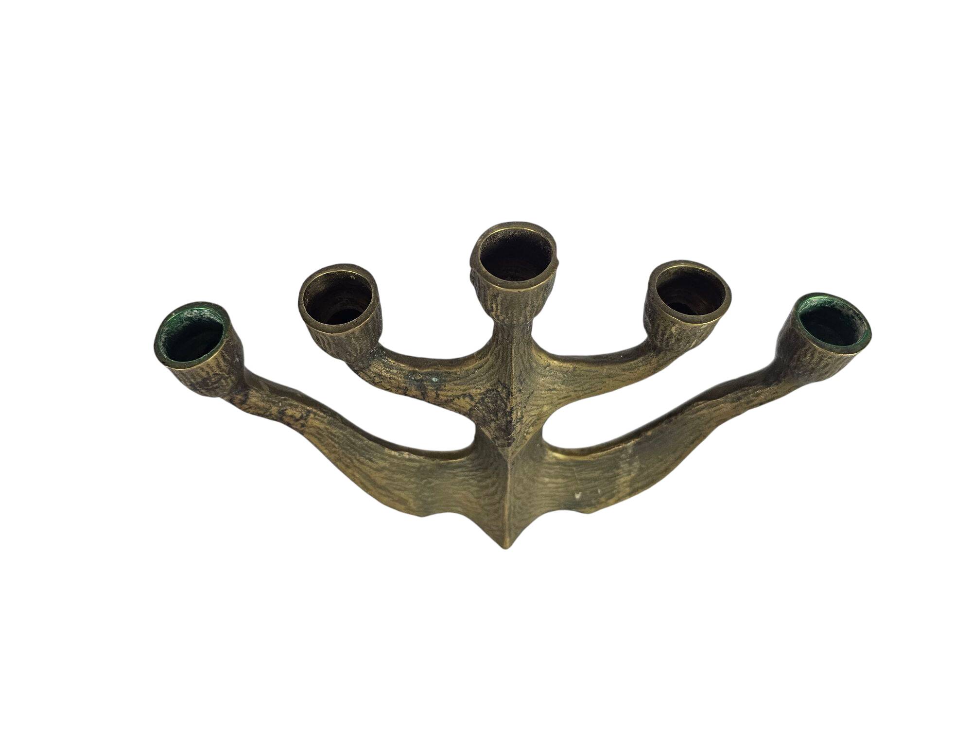 Brutalist - Horst Dalbeck - bronze- candlestick- Duitsland - 1950-1970