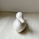 11 cm duck in vintage white earthenware