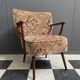 1960s floral print cocktail armchair with armrests