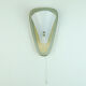 1950s sconce gray metal mesh and brass with white acrylic shade