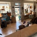 Antique mercury mirror with patina