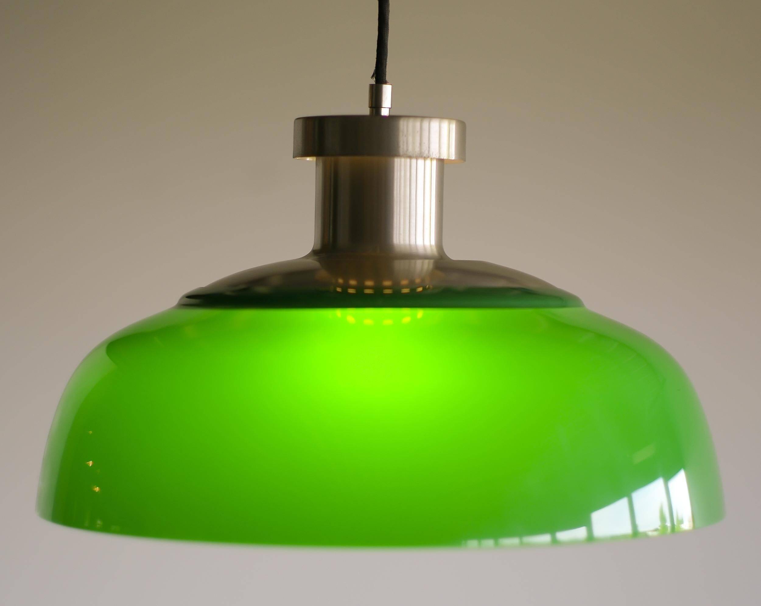 Achille & Pier Giacomo Castiglioni - Model 4017 Green Acrylic Pendant Lamp