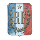Plaque bearing the flags of mary French Republic