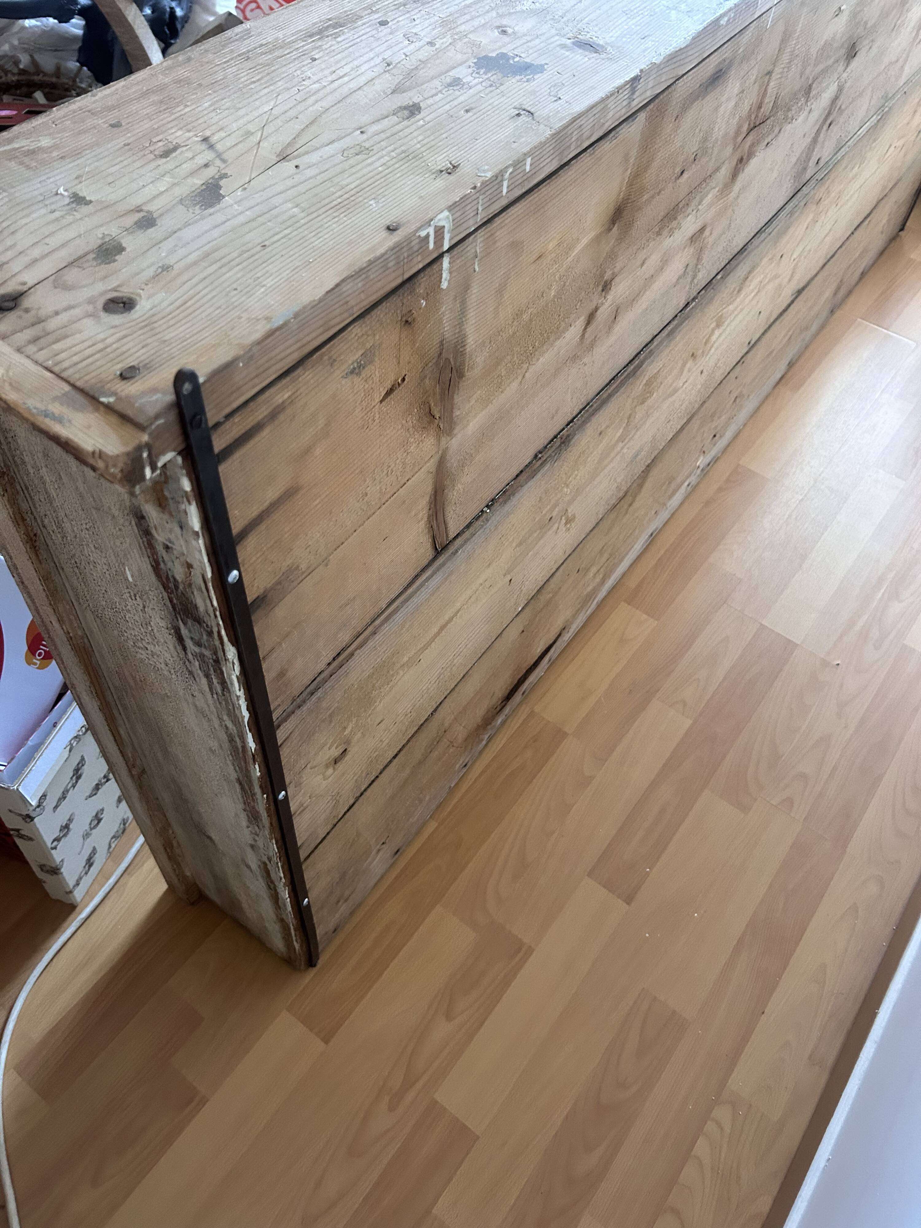 Old wooden shop display case to hang from the early 20th century.