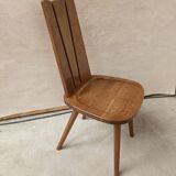 Set of 4 brutalist chairs style Franciszek Aplewicz