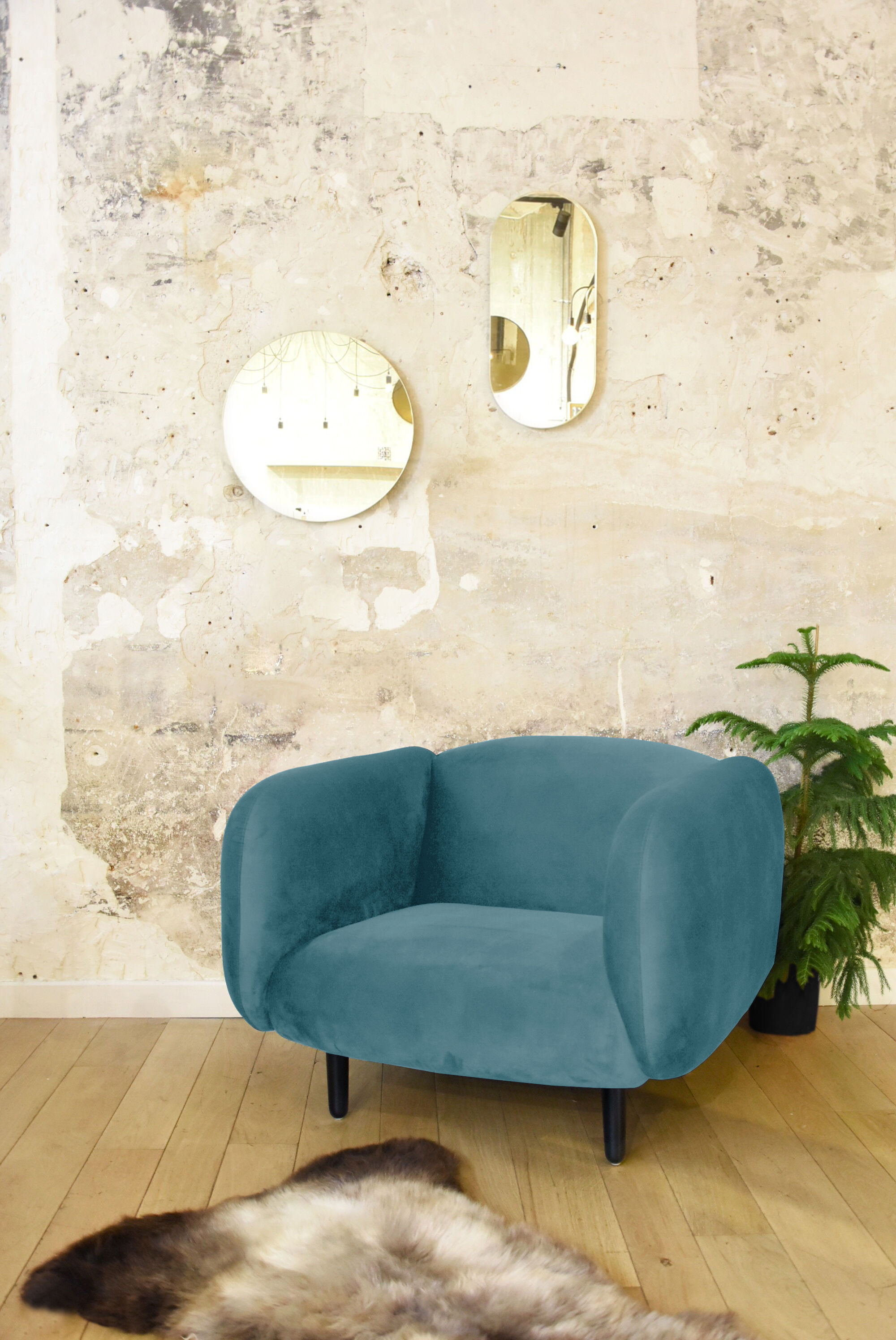 MOIRA velvet armchair ENO studio