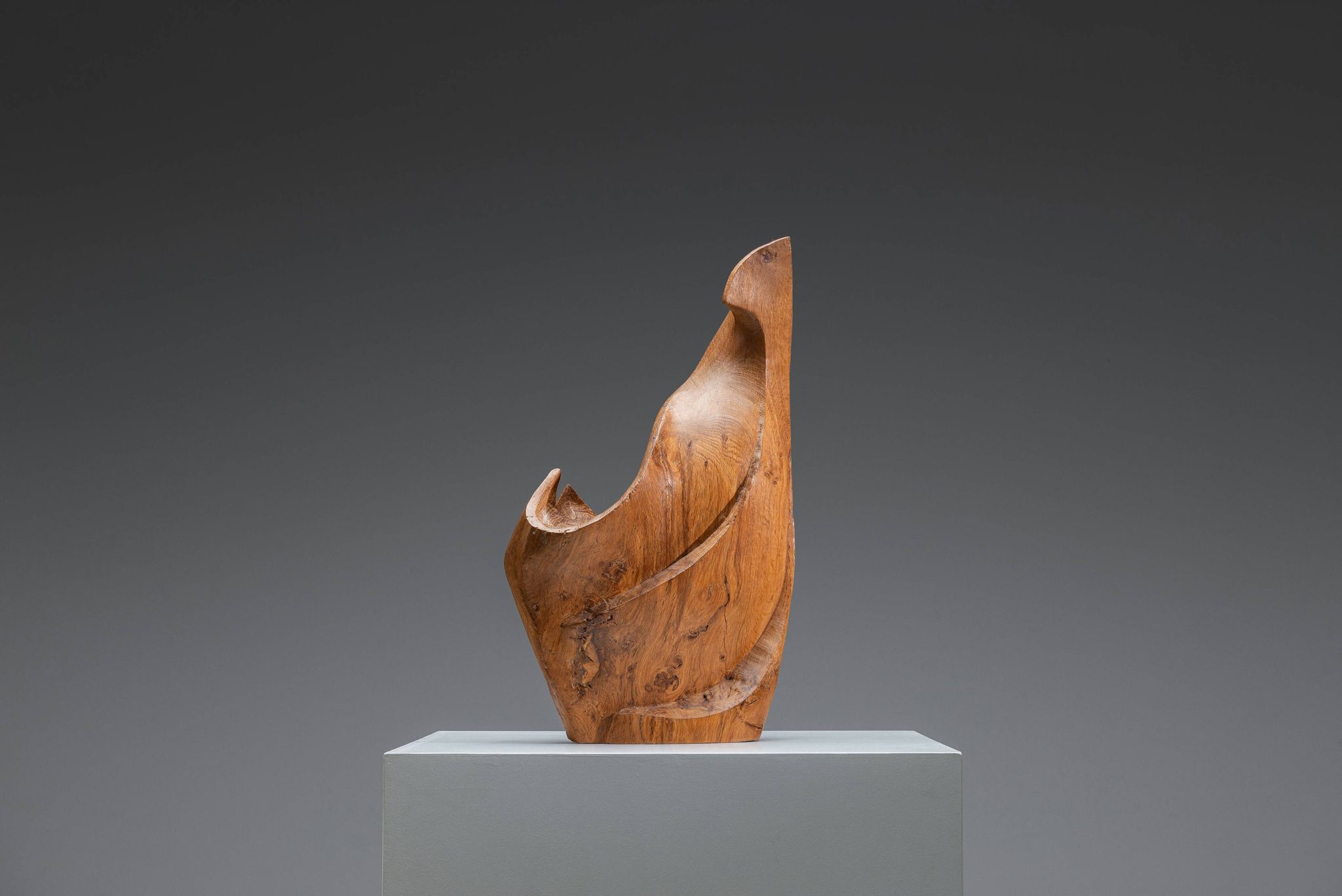 Sculptural form in solid elm