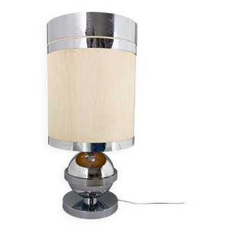 Large Mid-century Italian Chrome Table Lamp, 1970s