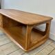 Coffee table / storage unit in solid elm ERCOL Minerva 1980s