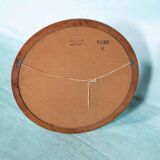 Vintage round mirror Aksel Kjersgaard, Danish teak design.