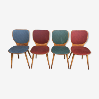 Set of 4 baumann chairs by designer max bill