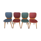 Set of 4 baumann chairs by designer max bill