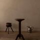Vintage wooden pedestal plant stand
