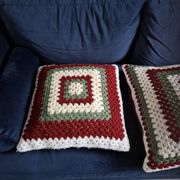 Retro crochet cushions