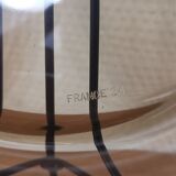 Set of 6 flat plates in smoked brown glass Vereco 70'S Vintage