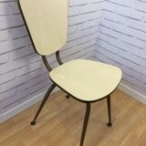 Lot of 5 beige Formica chairs