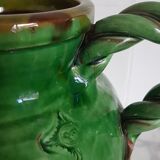 Green ceramic jug