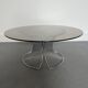 Table basse en verre fumé, années 1980