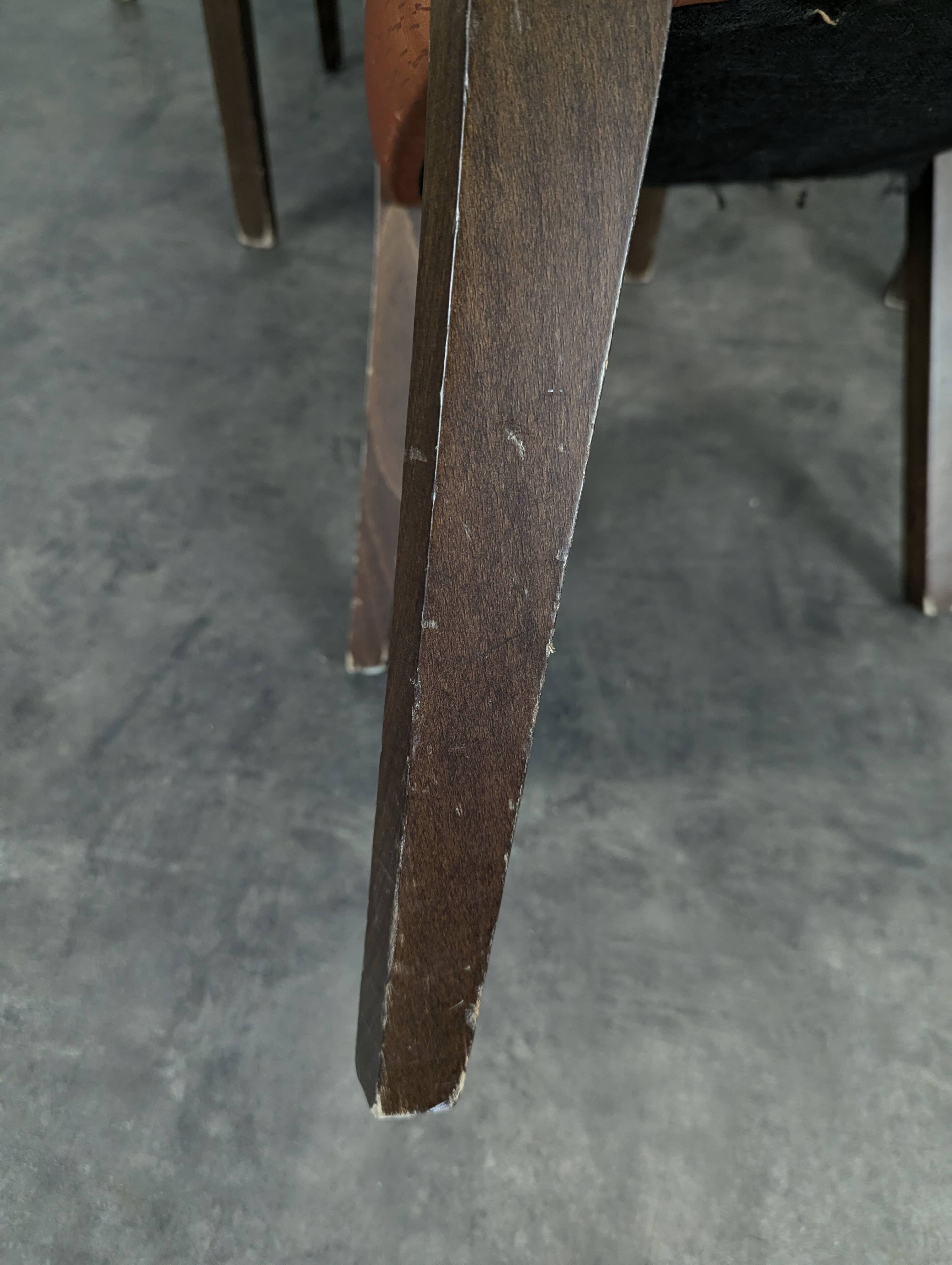 Série de 6 chaises vintage couleur cuivre