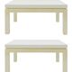 Pair of Cream White Lacquered end/side tables - 1980s