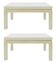 Pair of Cream White Lacquered end/side tables - 1980s