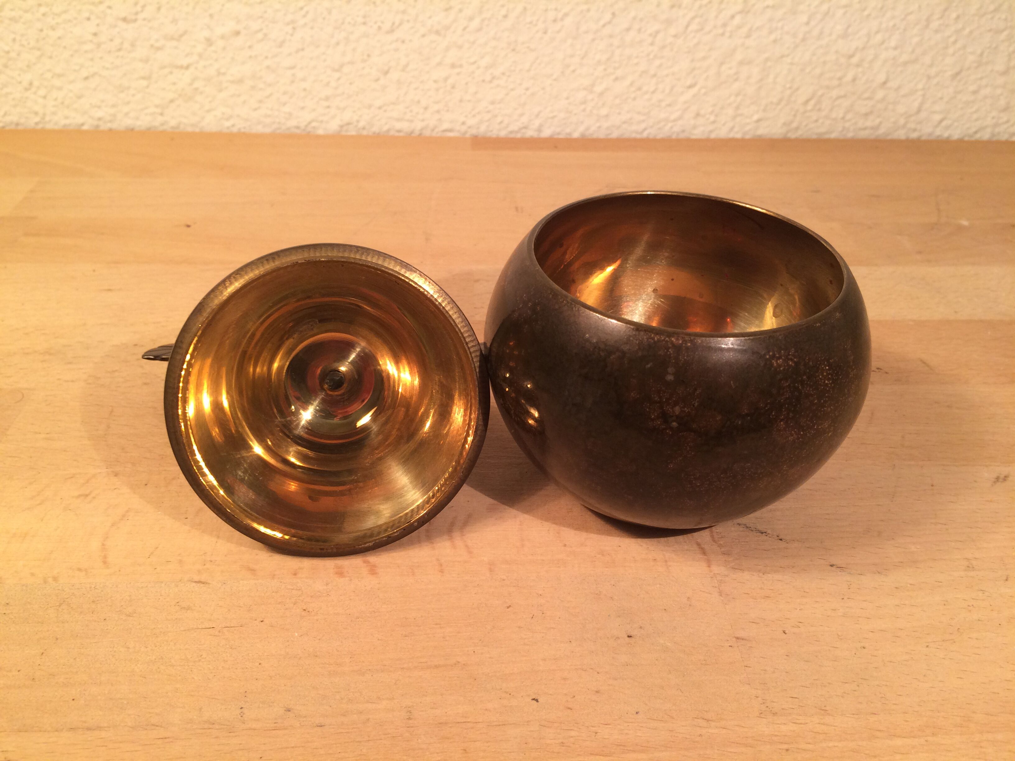 Vintage brass pear box