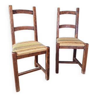 Pair of brutalist chairs