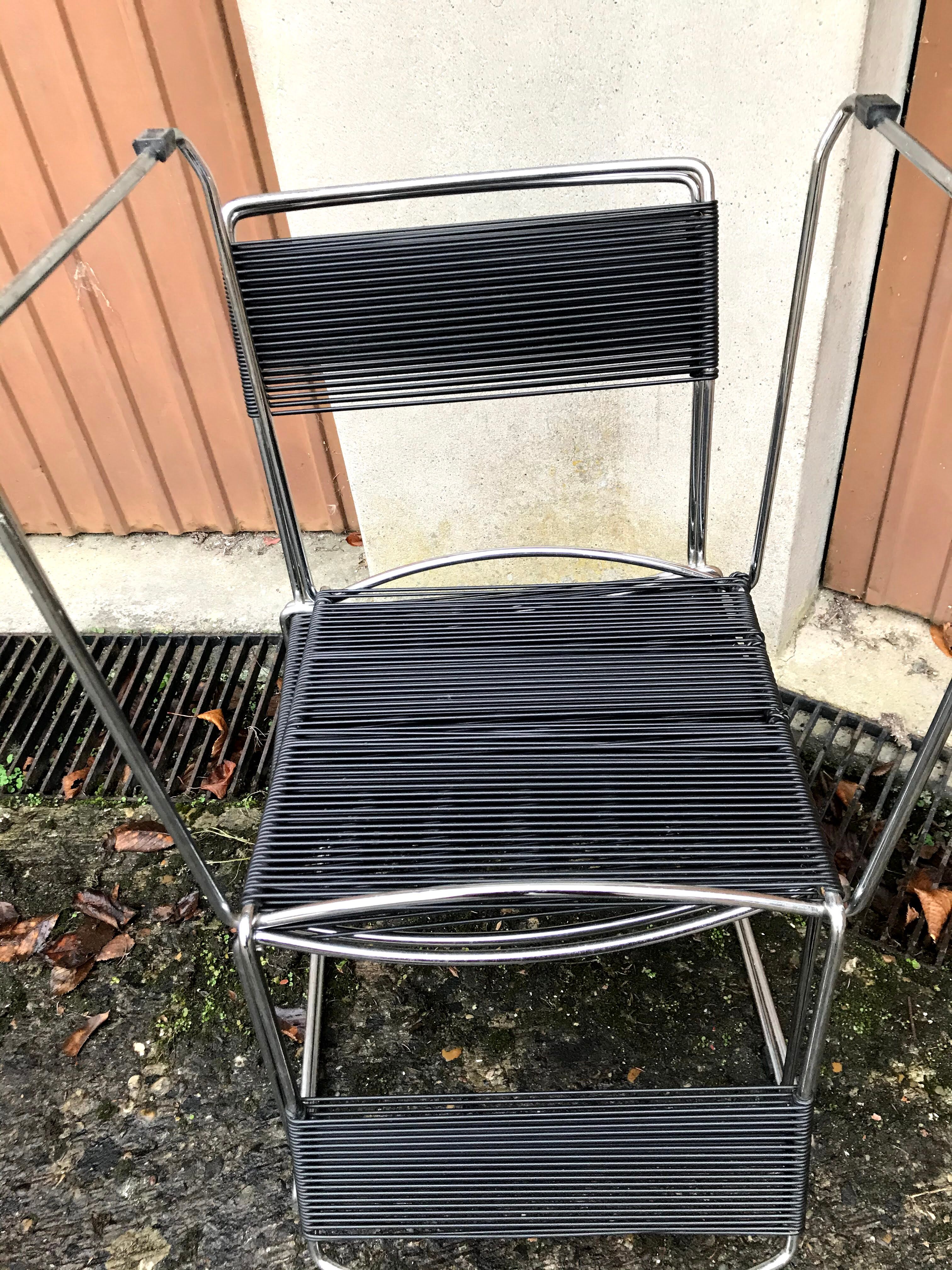 Vintage scoubidou or spaghetti chairs 60s