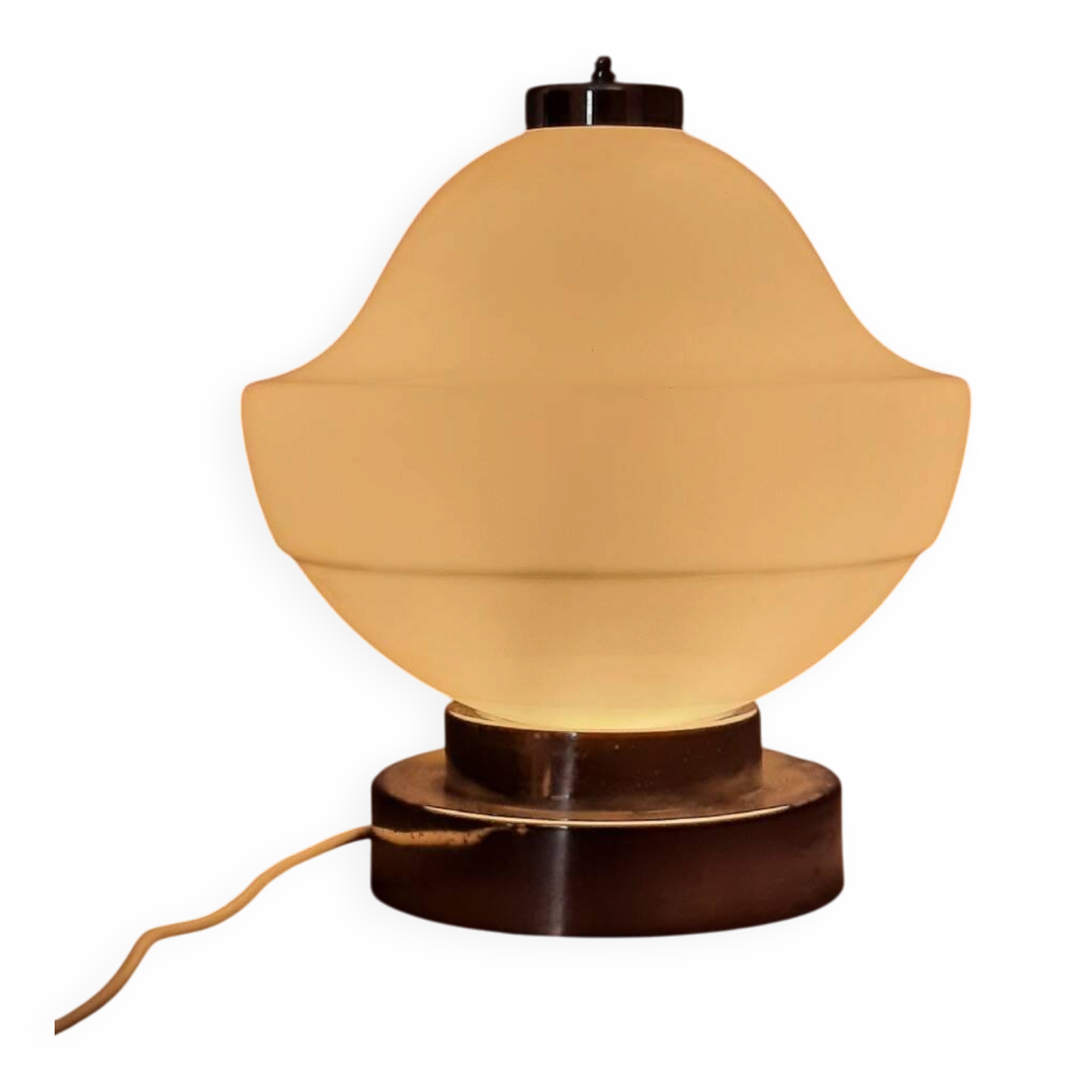 Murano glass table lamp by Sergio Mazza, Space Age design, 1970s modernism.