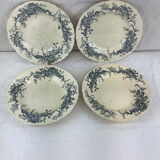 4 Assiettes creuses Terre de fer Longchamp