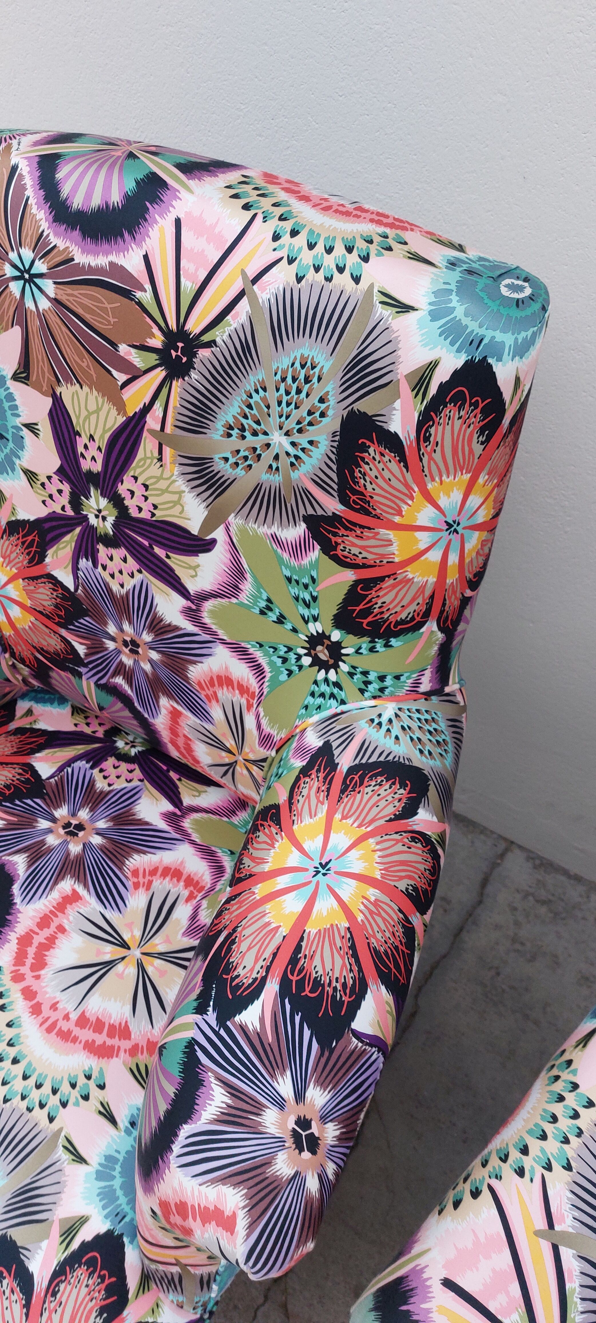Pair of toad armchairs Napoleon III tapestry missoni italy