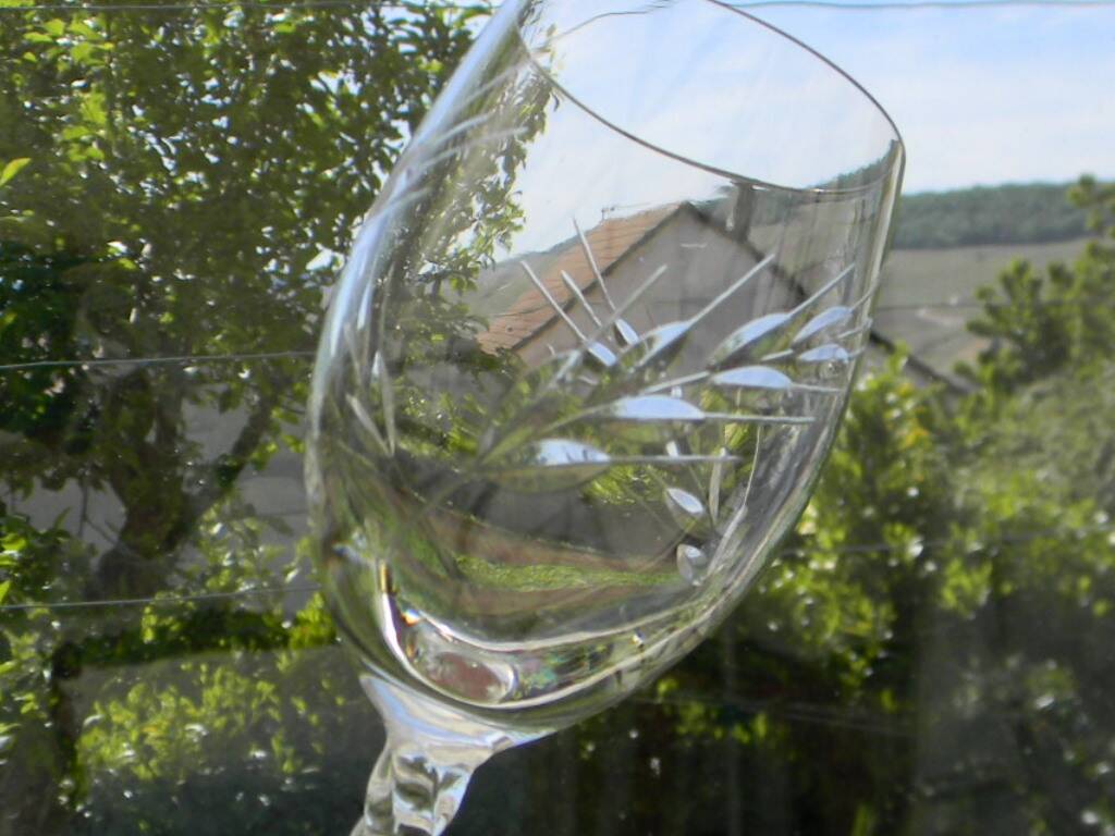 6 crystal white wine glasses from ARQUES. Epi Fleury model.