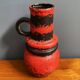 Scheurich vase model 428-26 red and black west germany pottery
