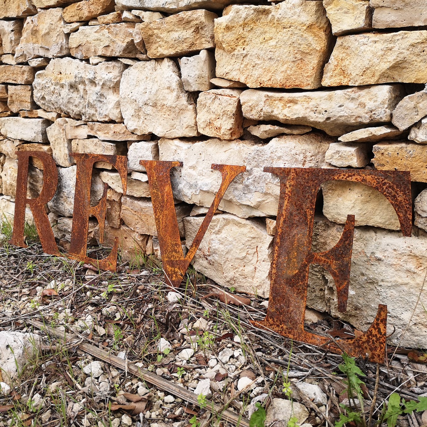 Dream in metallic letters