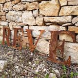 Dream in metallic letters