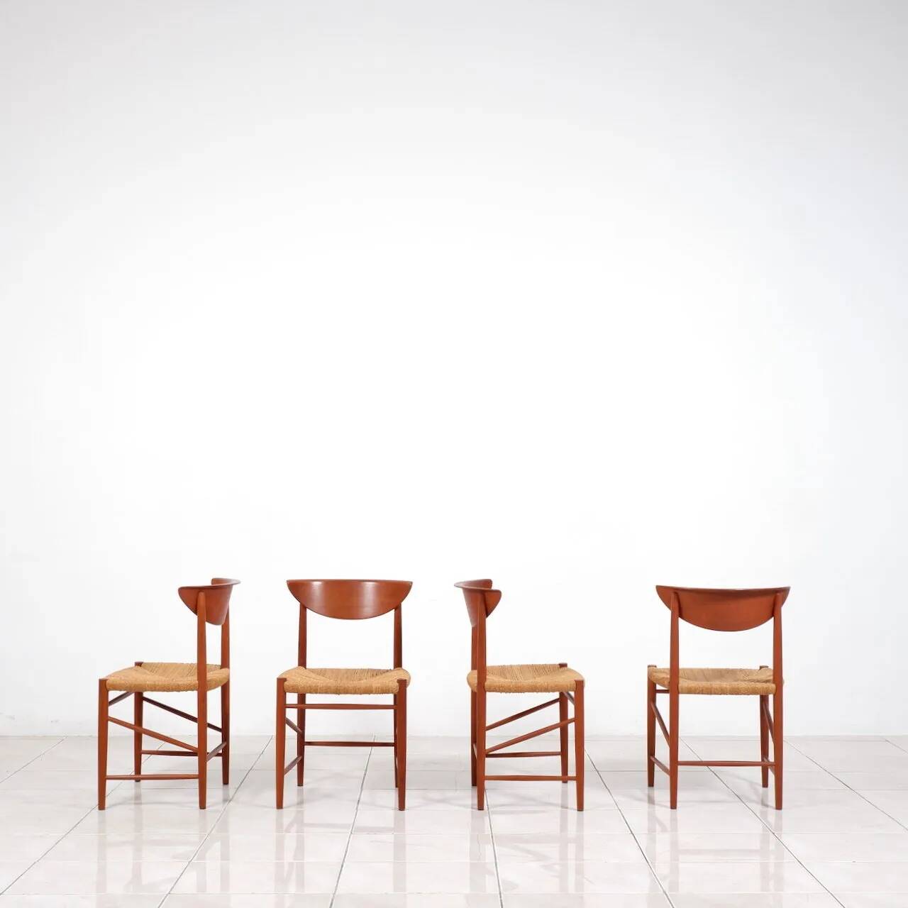 Ensemble de 4 chaises de salle à manger "316" par Hvidt & Molgaard-Nielsen en teck