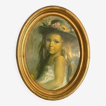 Wooden frame with picture