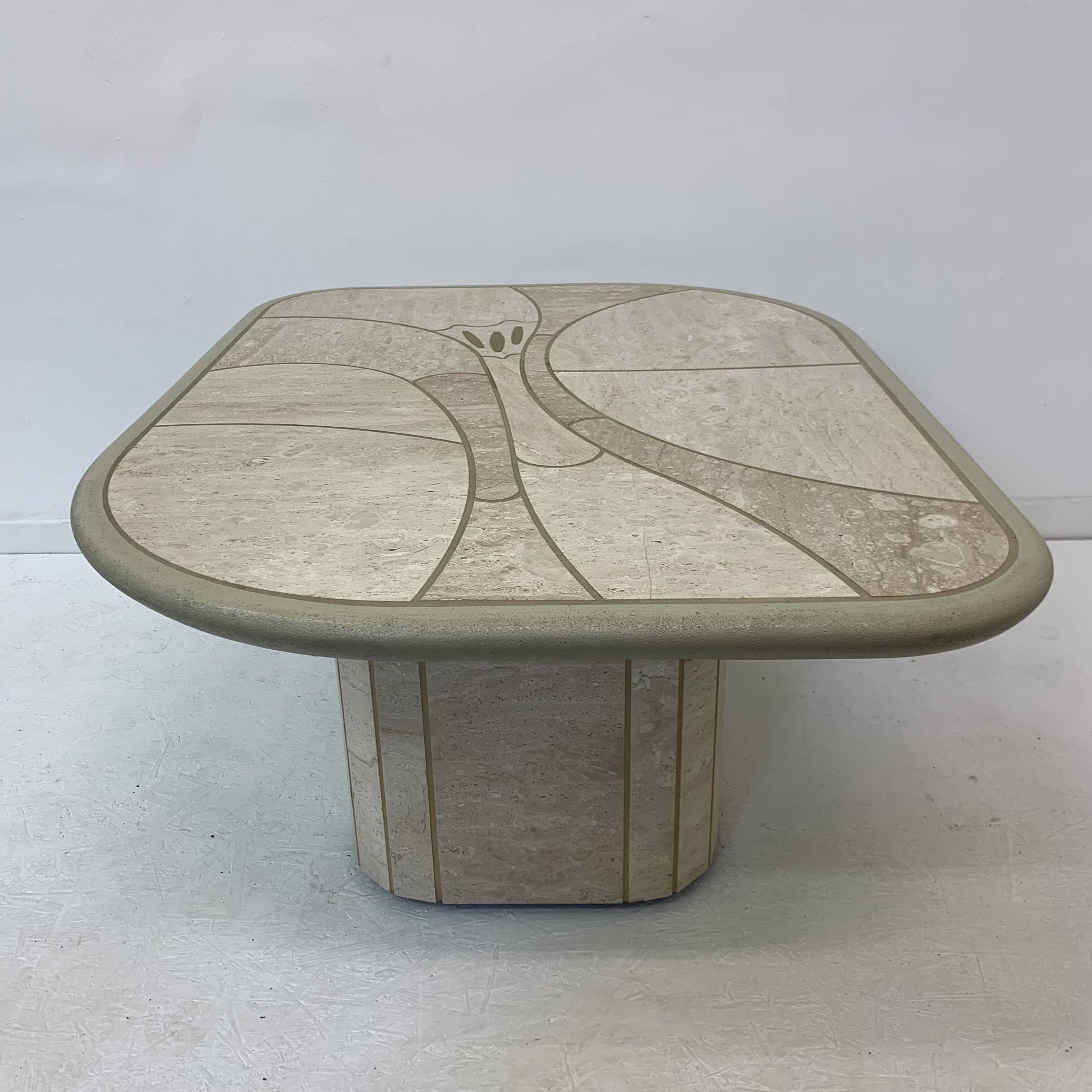 Mid-century design travertine coffee table, 1970’s