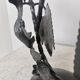 Vintage Forged Iron Grape Leaves Candlestick - Yugoslavia Mid-Century Decor