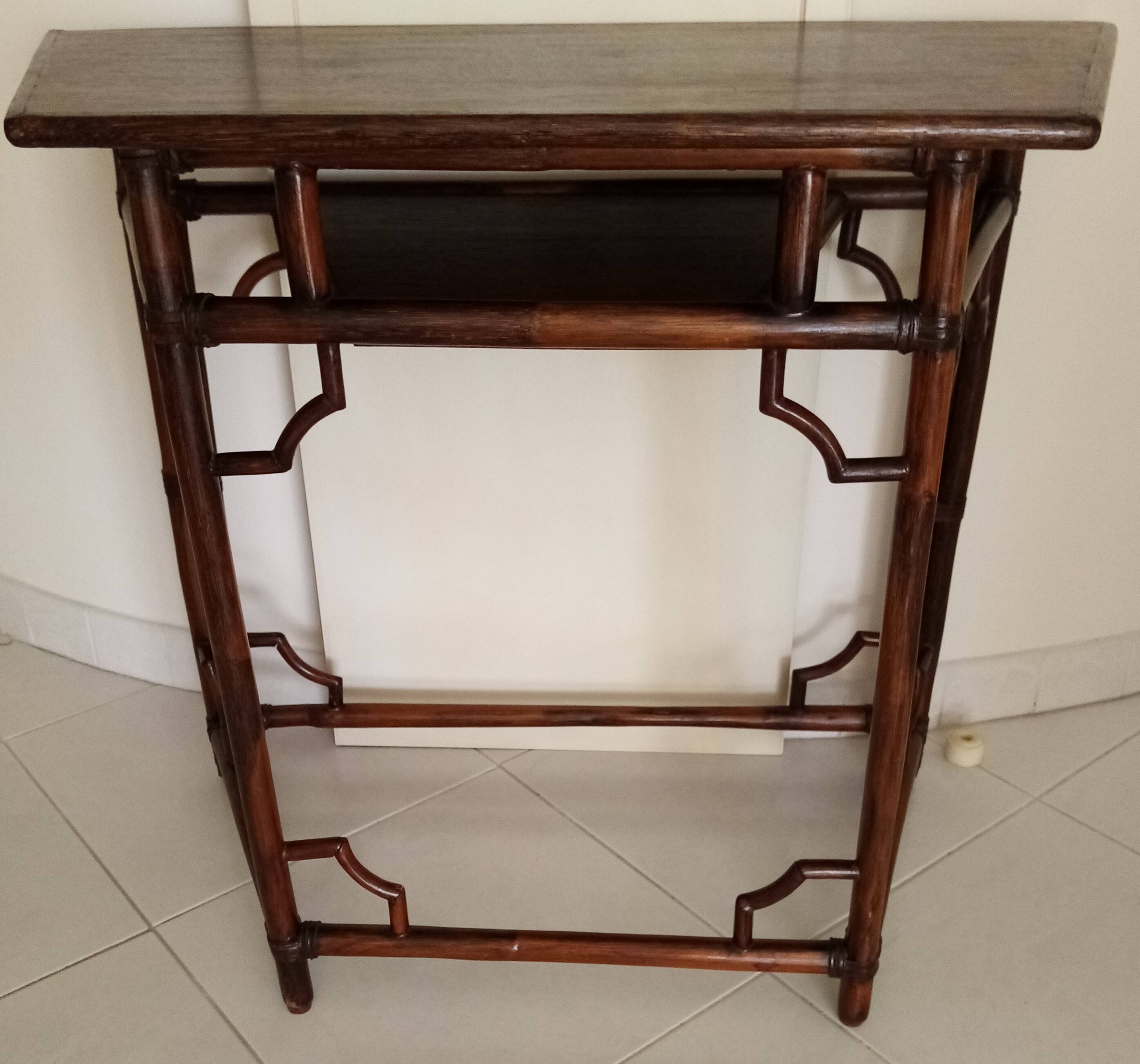 Trapezoidal shaped console made of Philippine canes