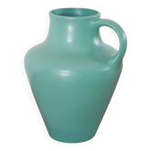 Grand vase en céramique, bleu céladon, made in Germany, design, 1970