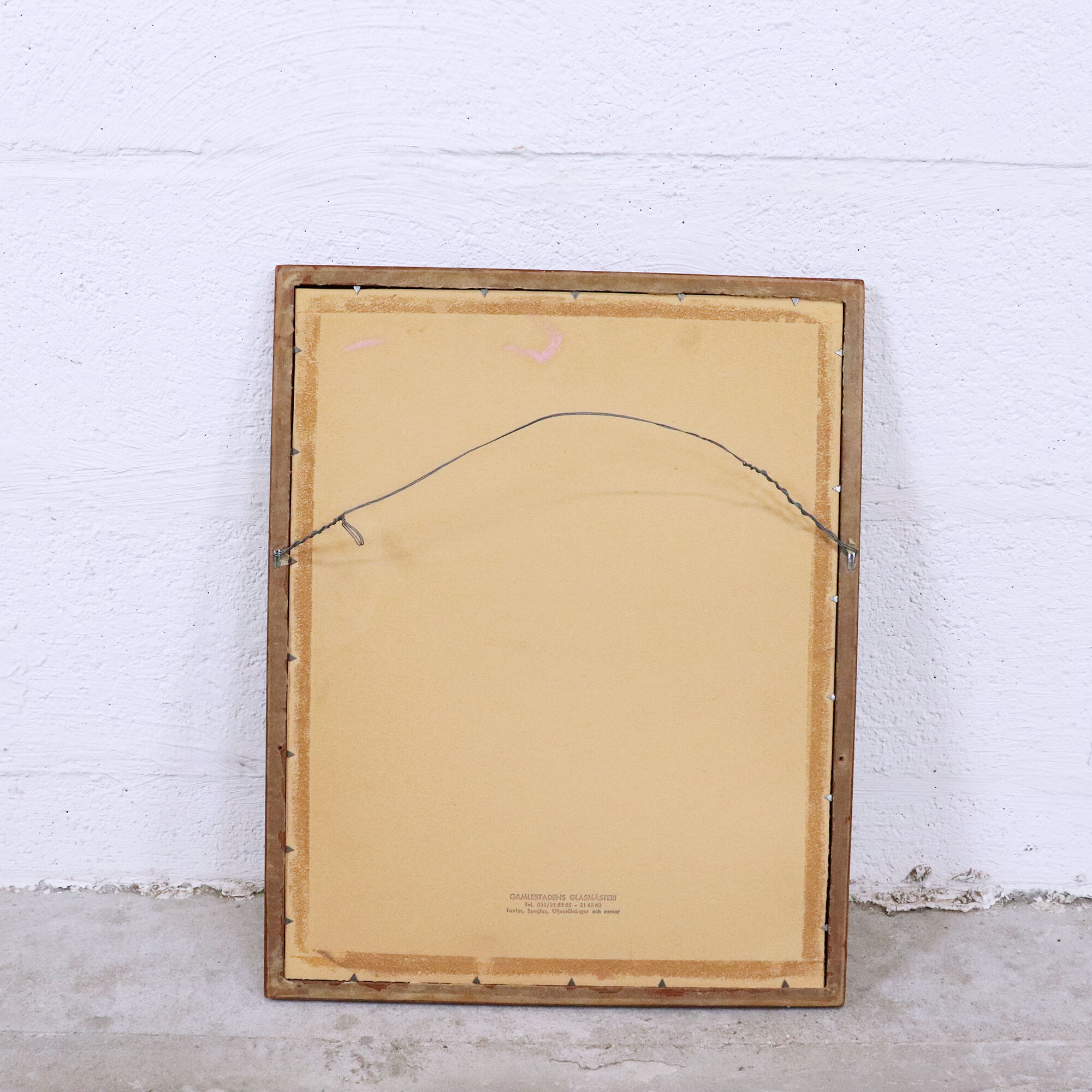 Teak mirror, Gamlastaden Glasm-steri, 1960 - 46x36cm