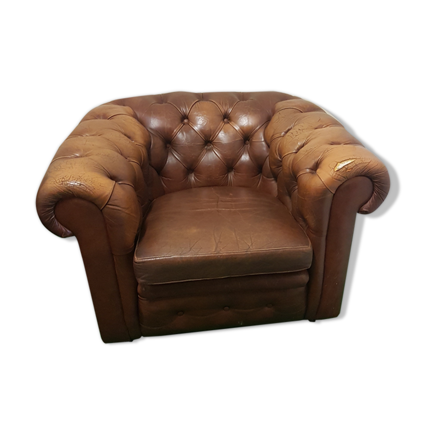 leather chesterfield armchair