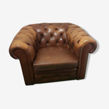leather chesterfield armchair