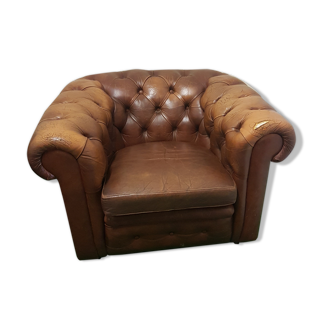 leather chesterfield armchair