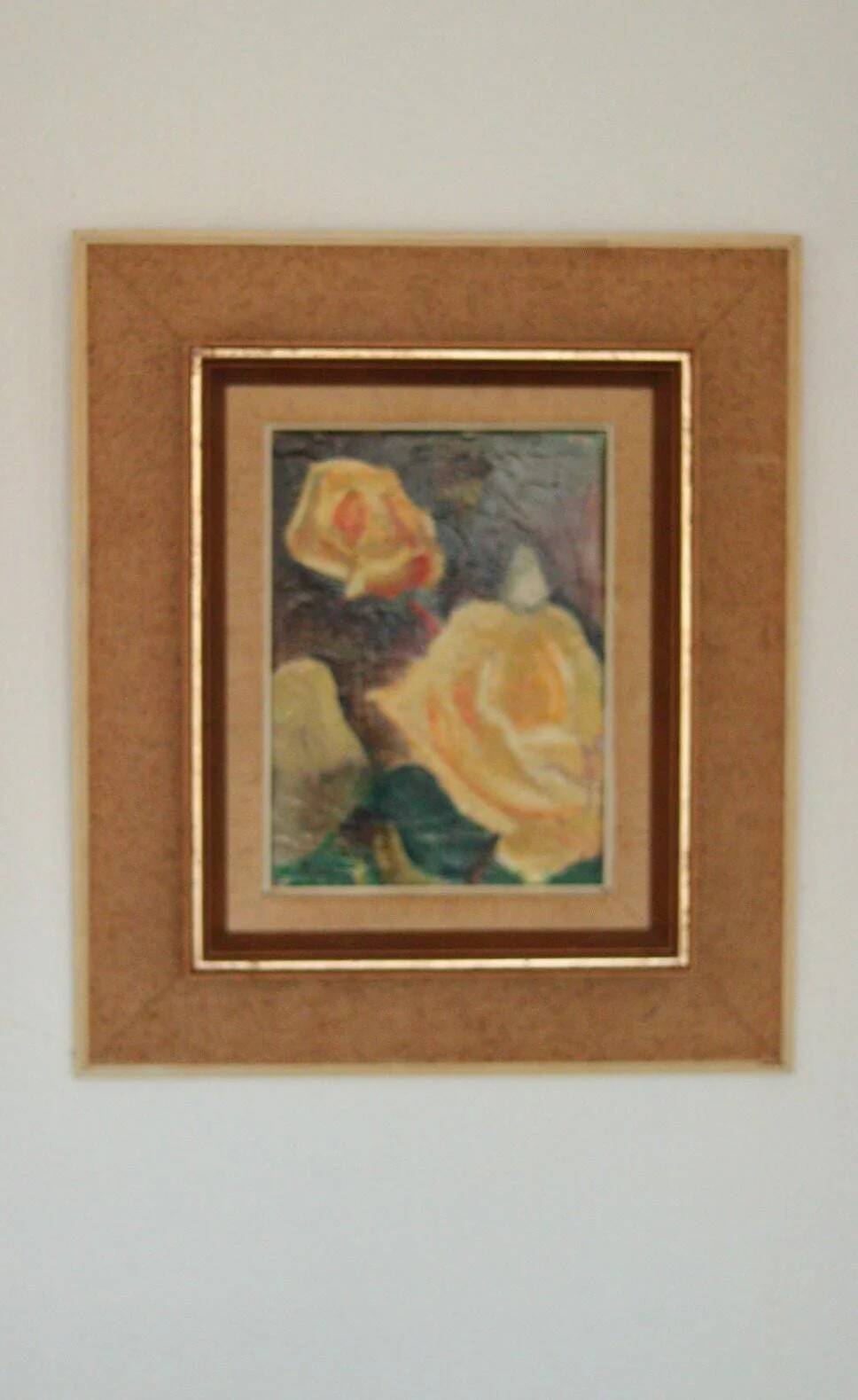 Original Mid Century Swedish Oil on Canvas – “Roses” by Hans Ripa