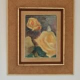 Original Mid Century Swedish Oil on Canvas – “Roses” by Hans Ripa